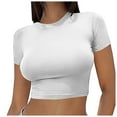 thumbnail image 1 of Everyday Bras for Women Day Cup Crop Top for Women Sports Bra Comfy Sports Bra Crop Sports Bra Top Sports Bras for Yoga Yoga Bras for Women High Neck Women Yoga Clothes Women Sports Womens White S, 1 of 4