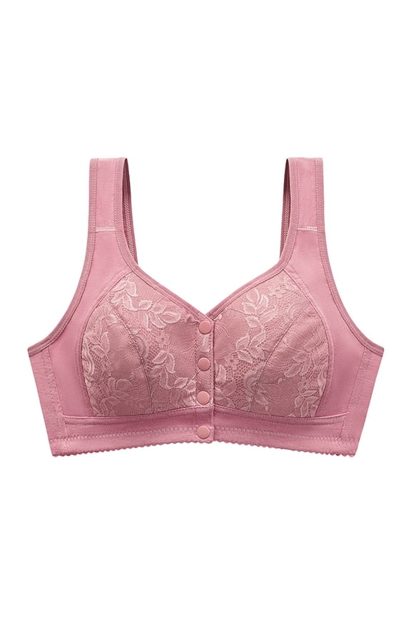 for Women,Bras for Women,Women's Front Side Buckle Lace Edge Without Steel Ring Movement Seamless Gathering Adjustment Yoga Sleep Large Bra