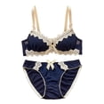 thumbnail image 1 of Everyday Bras for Women Lace up Bra Set Medium Briefs Men Lace up Crop Top Set Underwear And Bra Set Brief Men Pack Lace Push up Bras for Women Sexy Set Women Satin Pajamas Set Silk BU2 A, 1 of 4