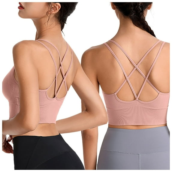 Everyday Bras for Women Pack of Sports Bras Sports Bra High Support Women Athletic Low Support Sports Bra Lightweight Sports Bras for Women T Back Sports Bras for Women plus Sized Sports Pink 3XL