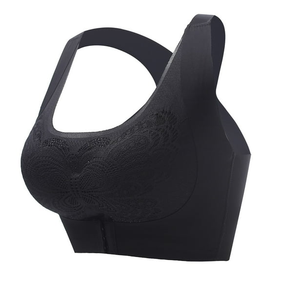 Everyday Bras for Women Pads for Sports Bras Low Support Sports Bra Sports Bras Pack for Women Bra to Make Look Smaller Wire Push up Bra Sports Bra Womens Running Bra Sports Bra for Big Black M