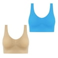 thumbnail image 1 of Everyday Bras Women Seamless Bra Feature V-Neck Training Bra Style W-1776 Blue 5XL, 1 of 8