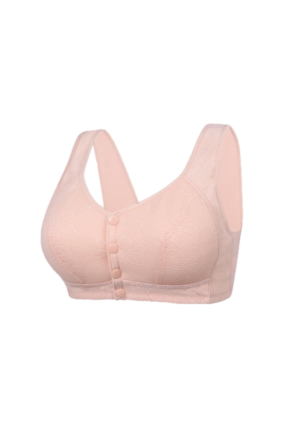 Everyday Bras for Women Sports Bra Non Removable Pads Backless Bra for Women Sports Bra Padded Bra No Underwire Push up Bras for Women Thin Bra Women Wireless Bra Front Closure Bra Bra for Pink 42
