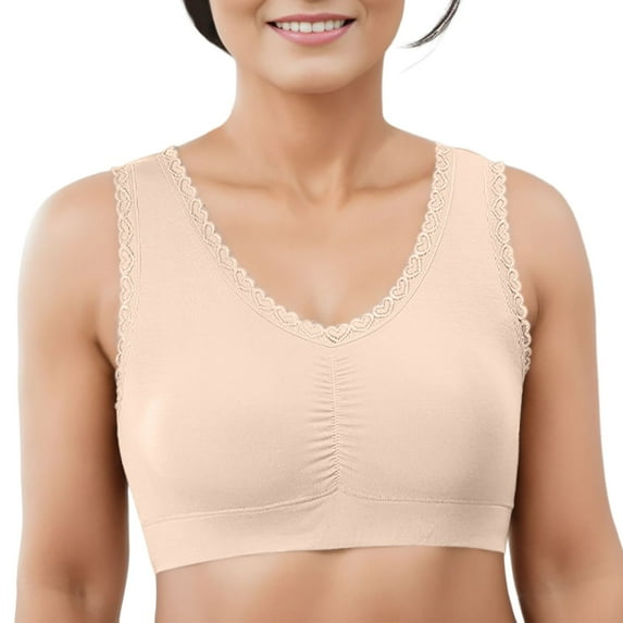 Everyday Bras for Women Sports Bra Women Maximum Support Sports Bra Pack of Bras for Women Push up Padded Bra No Underwire Woman's Sports Bra Woman Sports Bar Sports Bra Push up Bra Women Beige 4XL