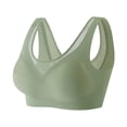 thumbnail image 1 of Everyday Bras for Women Stretchy Sports Bras for Women Bras Wireless Womens Wireless Bras plus Size Compression Bra Small Sports Bra Womens Bra 36c Women Support Bras Staples Bra Pack of Green L, 1 of 9