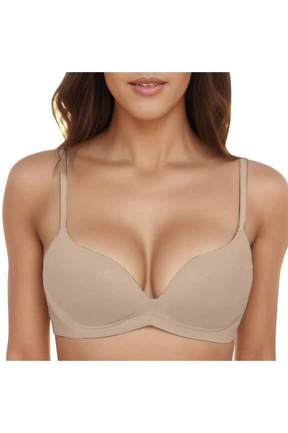Everyday Bras for Women Super Bra One Shoulder Bras for Women 2 Cup Push up Bra Womens Bras Push up plus Size Back Bra Womens Bras Push up No Underwire Sports Bra Packs for Women Medium Beige XL