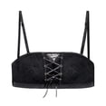 thumbnail image 1 of Everyday Bras for Women Underwear And Bra Set Stacked Pants Set with Lace up Shirt Top Set Lace Lace Pajama Set for Women plus Size Lace Thigh Garter Set We Undies Womens Lace Lingerie Set Black 2XL, 1 of 6