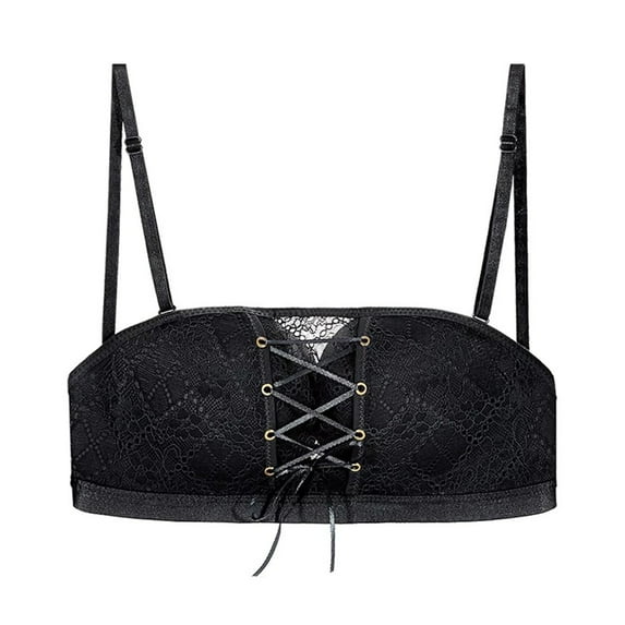 Everyday Bras for Women Underwear And Bra Set Stacked Pants Set with Lace up Shirt Top Set Lace Lace Pajama Set for Women plus Size Lace Thigh Garter Set We Undies Womens Lace Lingerie Set Black 2XL