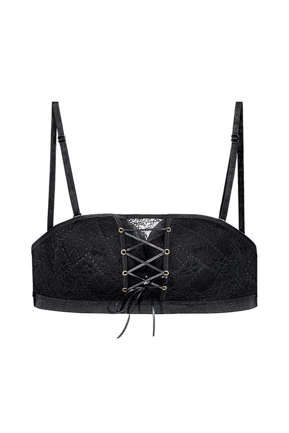 Everyday Bras for Women Underwear And Bra Set Stacked Pants Set with Lace up Shirt Top Set Lace Lace Pajama Set for Women plus Size Lace Thigh Garter Set We Undies Womens Lace Lingerie Set Black 2XL