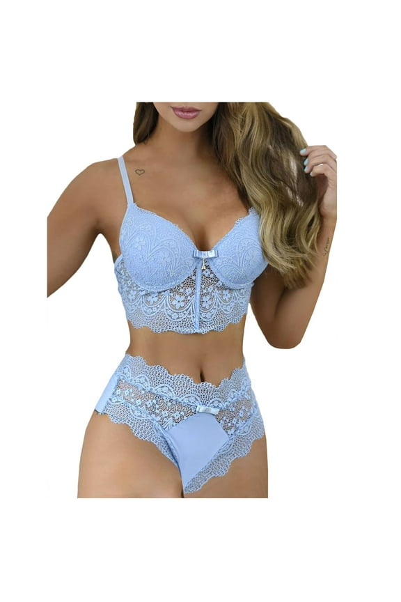 Everyday Bras for Women under Wear Men Twerk Underwear Womens Lace Lingerie Set Leather Lacing Punch Set Lace Long Sleeve Lingerie Set for Women Super Undies Insert Lace Choker Set Lace Bra Blue M
