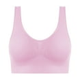 thumbnail image 1 of Everyday Bras for Women Wirefree New Ladies Seamless Comfortable One-Piece No Underwire Vests Breathable Gathering Bra Woman Underwear Soft Bras for Women Style B-53 Pinky, 1 of 6