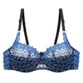 thumbnail image 1 of Everyday Bras for Women Women's Push up Bra 36ddd Sports Bras for Women Sports Bras Pack Full Coverage Padded Bras for Women Women Bras Wireless Pack Small Sports Bras for Women Womens Blue 90, 1 of 4