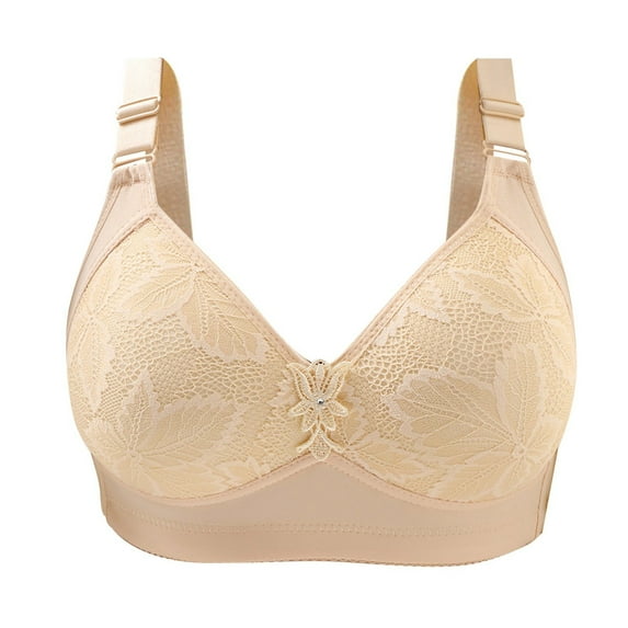 Everyday Bras for Women Womens Athletic Comfort Bras for Women Workout Bra Bras to Wear with A Backless Dress Compression Sports Bra plus Size Womens Bras Comfortable Support Wireless Beige 42