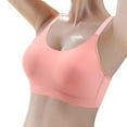 thumbnail image 1 of Everyday Bras for Women Womens Compression Sports Bra The Running Girl Sports Bra Lift Bras for Women Push up Women Bra Strapless Sports Bra Padded 36c Bras for Women Push up Low Back Bras Pink 36, 1 of 4