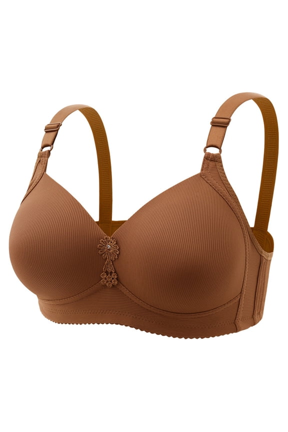 Everyday Bras for Women Womens Sports Bras Underwire Sports Bra for Big Busted Women Brazier for Women Women Sports Bra Pack Backless Bra Womens Wireless Bra Sports Bra Small Womens Workout Brown 50