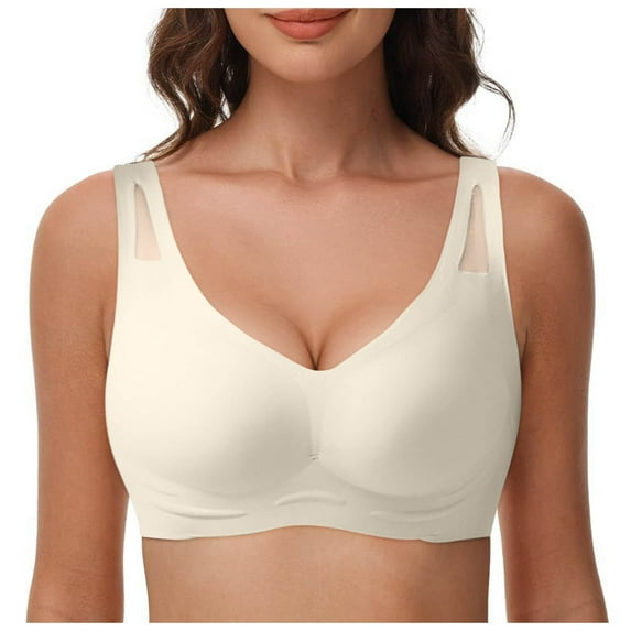 Everyday Bras for Women Womens Workout Sports Bra Sports Bra Low Support Womens Comfort Bras Padded Bras for Women Woman Sports Bar Seamless Bras Womens Bras No Underwire Padded Sports Bra White M