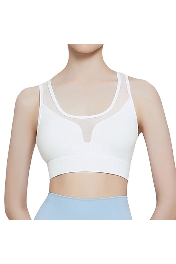 Everyday Bras for Women Work Out Attire for Women Profit Seamless Sports Bra Sports Bra Cups Athletic Clothes Workout Tops for Women Pack Athletic Wear for Women Yoga Sports Bras for Women White L