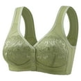 thumbnail image 1 of Everyday Bras for Women plus Size Compression Bra Front Closure Bra Women's Bras Push up Women's Bras Running Bra Thin Sports Bra Womens Bras Underwire Bra for Women Sports Bra Large Green 44, 1 of 4