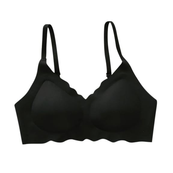 Everyday Bras for Womens Full Coverage Shelf One Piece Seamless Bras No Underwire Support Push-Up Bra Adjustable Straps Non-Slip Anti-Sagging Seamless Bra