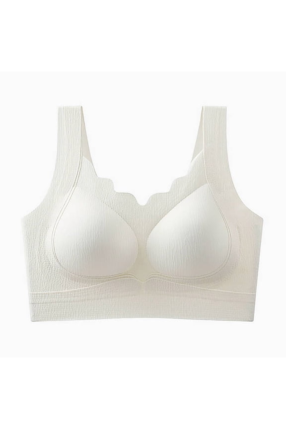 Everyday Bras for Womens No Underwire Non-Slip Anti-Sagging Seamless Bra Full Coverage Shelf Support Push-Up Bra Ultra Comfort Soft Comfory Convenient Bralettes