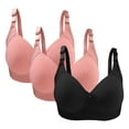 thumbnail image 1 of Everyday Bras for Women Comfy Breathable 3 Pack Bralettes Seamless Soft Sleep Wirefree Bras Adjustable Casual Crop Tops, 1 of 4
