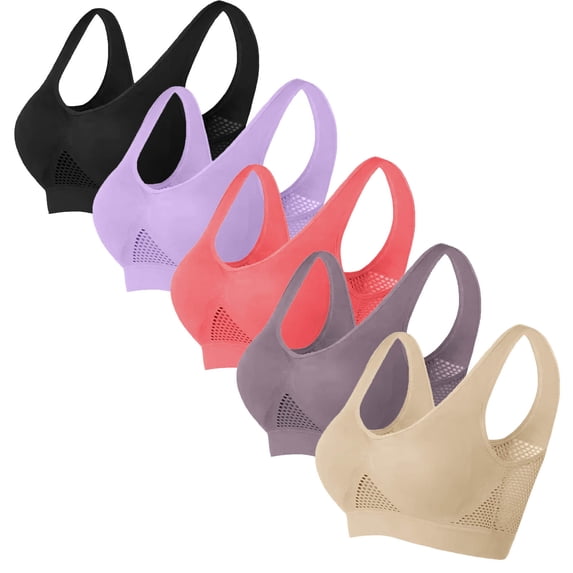 Everyday Bras for Women Convertible Bra Feature V-Neck Padded Bra Style W-554 Black 6XL