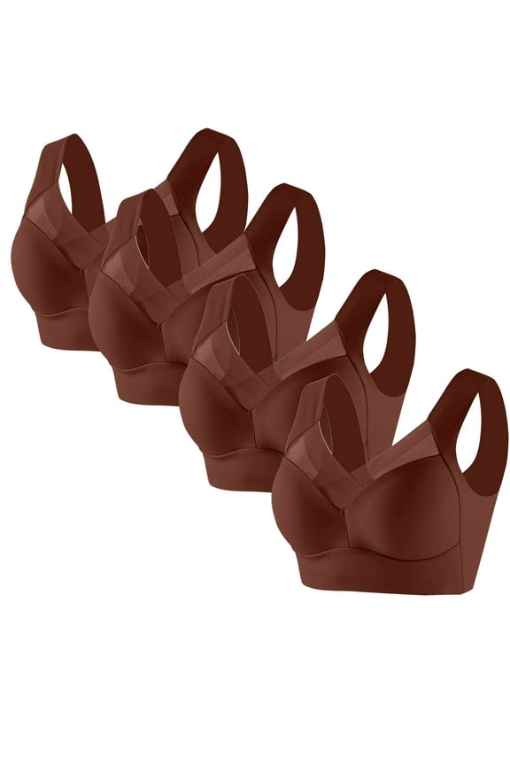 Everyday Bras for Women, No Underwire Seamless Full Coverage Wireless Non-Padded Posture Correcting Bra