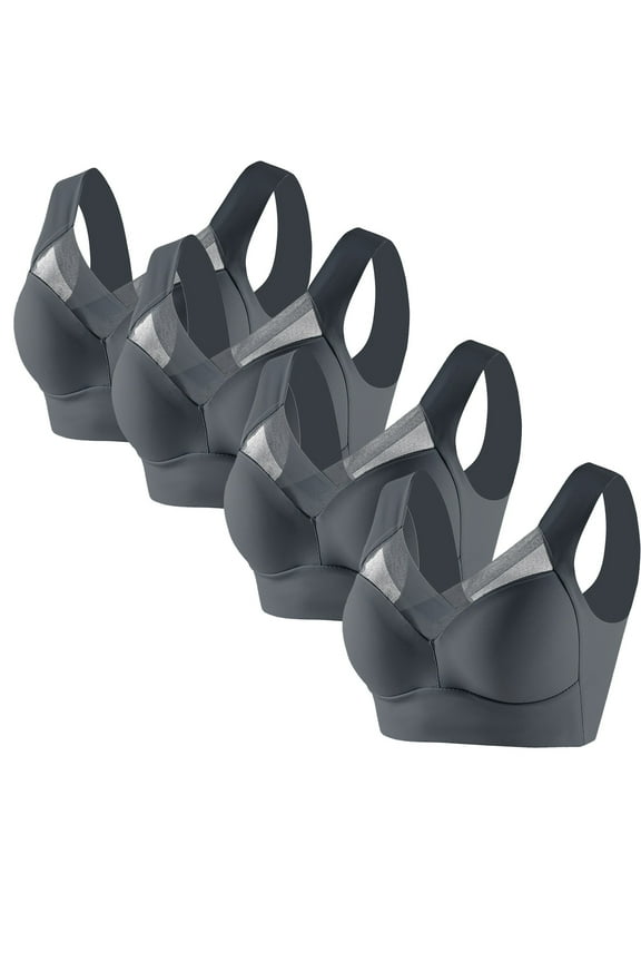 Everyday Bras for Women, No Underwire Seamless Full Coverage Wireless Non-Padded Posture Correcting Bra