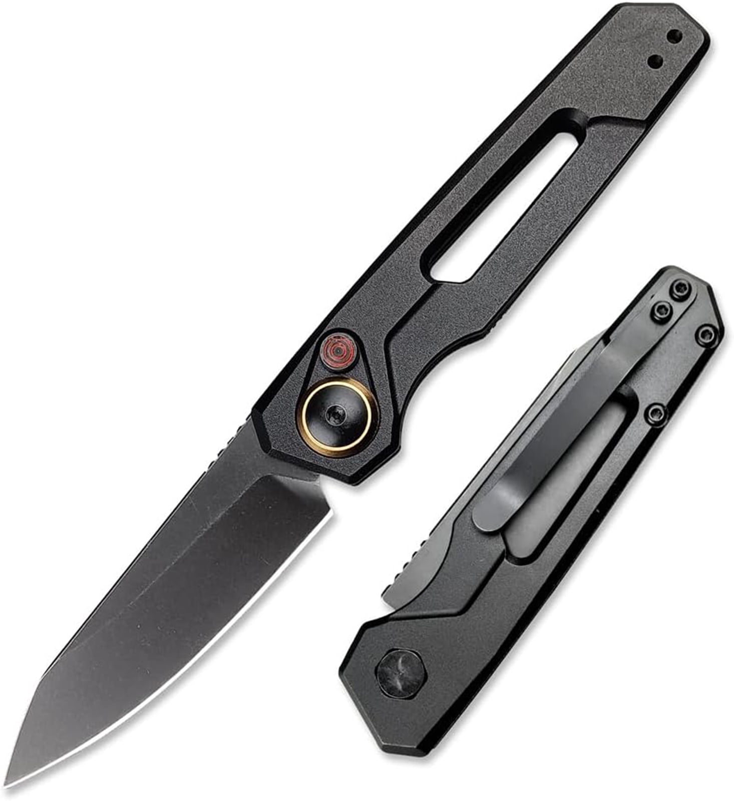 Everyday Carry Folding Knife, Auxiliary EDC Pocket Knife, Stainless Steel Handle for Camping, Backpacking Travellers and Everyday Activities