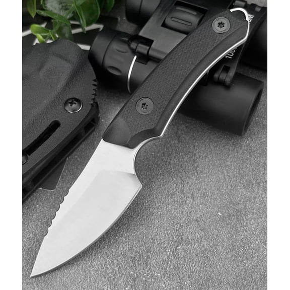 Everyday Carry Pocket Knife, 2.8" Blade, Stainless Steel, Black Handle, Ideal for Travel and Camping