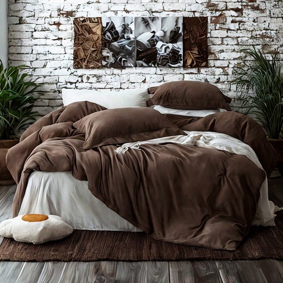 Everyday Comfort Bedding Set – Chocolate Microfiber, Soft And Low Maintenance