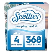 Scotties Everyday Comfort Facial Tissues, 92 Tissues per Box, 4 Pack, 92 Count Pack of 4