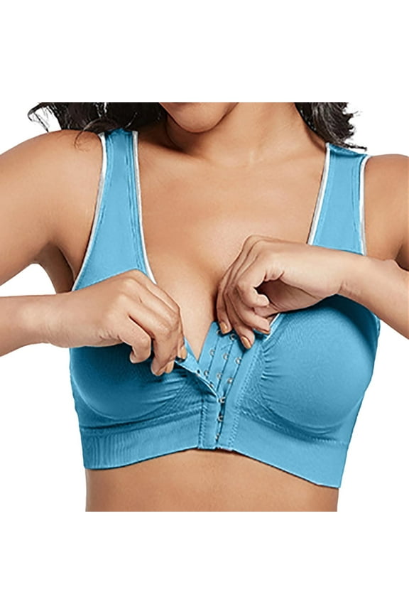 Everyday Comfort Front Closure Bra Seamless Support Wireless Lifting Post- Plus Size Women's Underwear