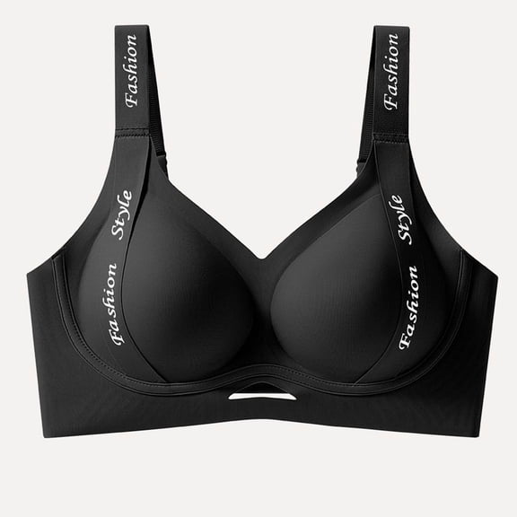 Everyday Comfortable Bras for Women - Woman Seamless Thin without Rims Soft Support Gathered Breathable Underwear Daily Bra. Black 3Xl