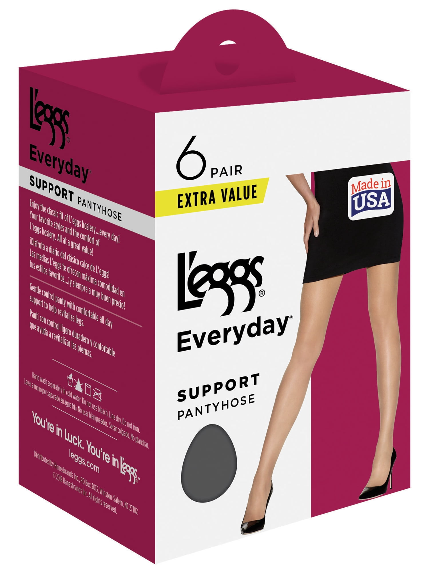 Everyday Control Top Pantyhose, 6 Pack