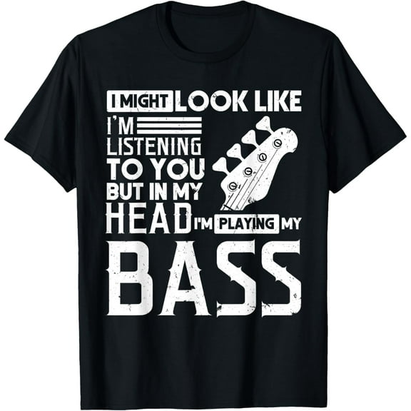 Everyday Cotton Comfort - Bass Player Shirt Men Gift for Bass Guitar Player Bassist T-Shirt