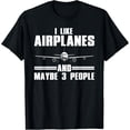 thumbnail image 1 of Everyday Cotton Comfort - Funny Airplane Design For Men Women Aviation Aviator Pilot T-Shirt, 1 of 7