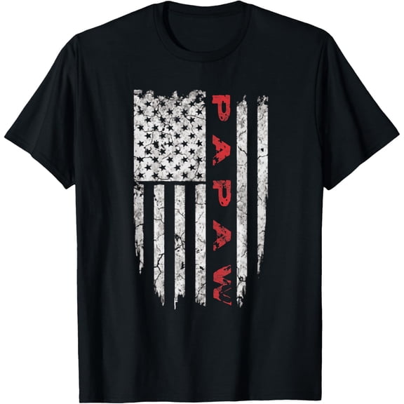 Everyday Cotton Comfort - Papaw American Flag Grandpa Gifts Men T-Shirt