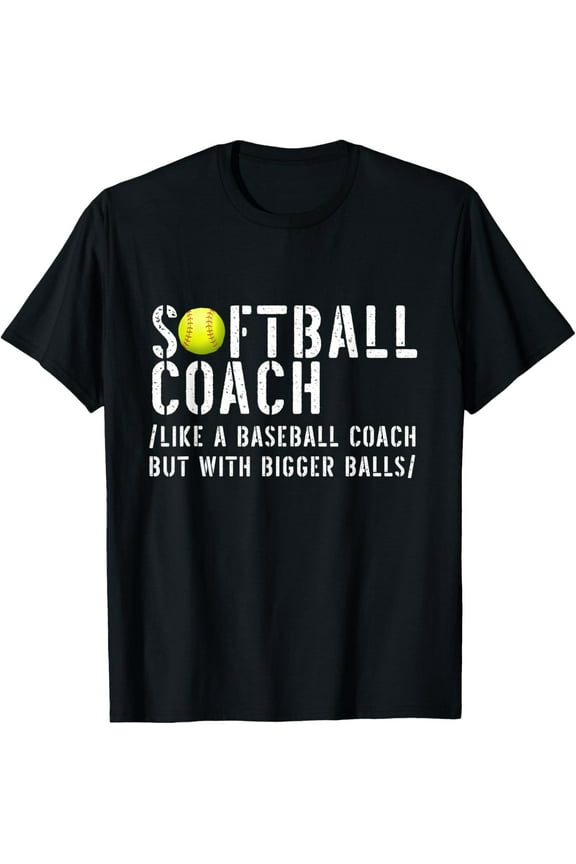 Everyday Cotton Comfort - Softball Shirts Softball Dad Shirts for Men Softball Coach T-Shirt
