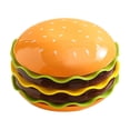 thumbnail image 1 of Everyday Dinnerware Sets Adorable Burger Style 7-Piece Stackable Plates with Lids and Bowls, Novelty Tableware Gift for Parties & Home Decor, 1 of 6