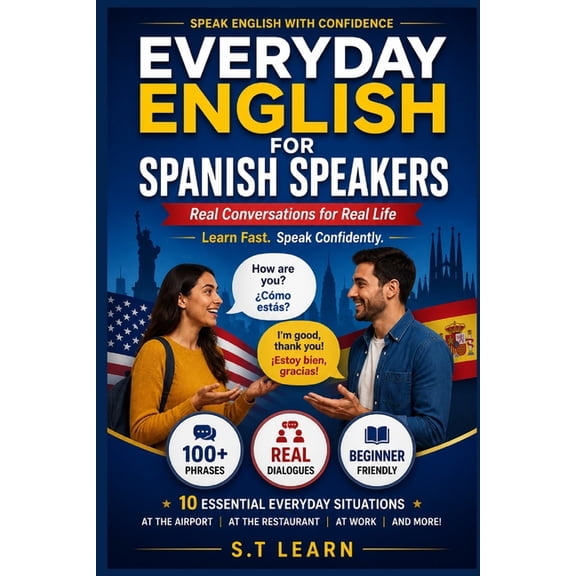 Everyday English for Spanish Speakers: Real Conversations for Real Life: Learn to Speak Conversational English in 10 Ess, (Paperback)