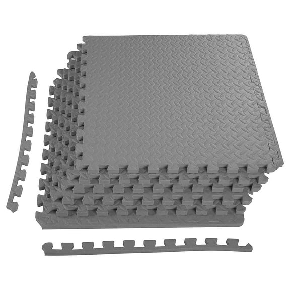 Everyday Essentials 24sqf 3/4'' EVA Foam Interlocking Exercise Protective Flooring, 6-Tile
