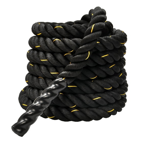 Everyday Essentials Battle Rope 1.5/2 Inch Diameter Poly Dacron 30, 40, 50 FT Length, Heavy Ropes for Home Gym and Workout