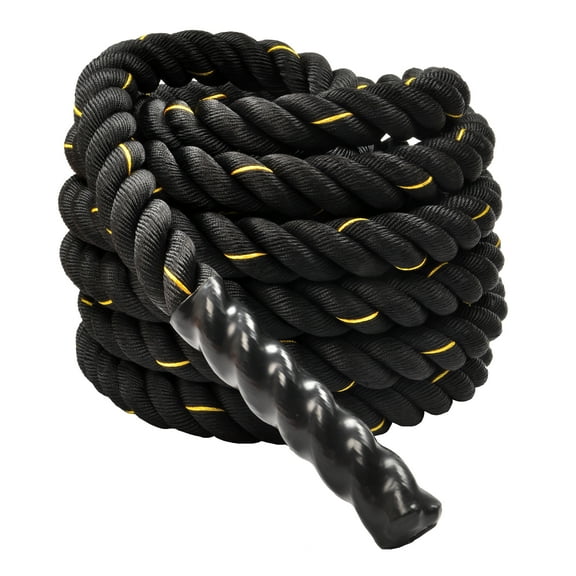 Everyday Essentials Battle Rope 1.5/2 Inch Diameter Poly Dacron 30, 40, 50 FT Length, Heavy Ropes for Home Gym and Workout