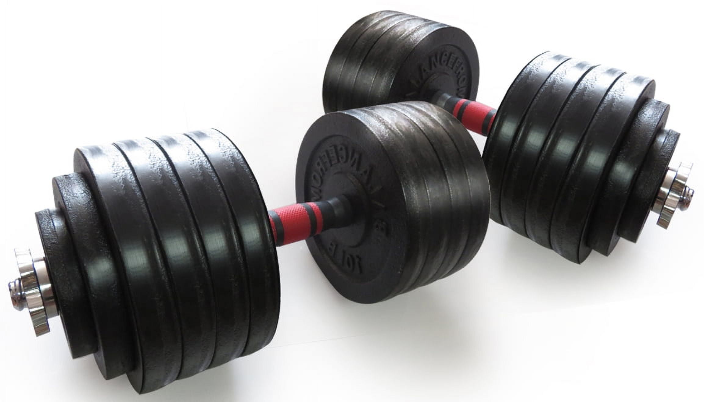 Everyday essentials contoured handle cast iron adjustable dumbbell weight set deals