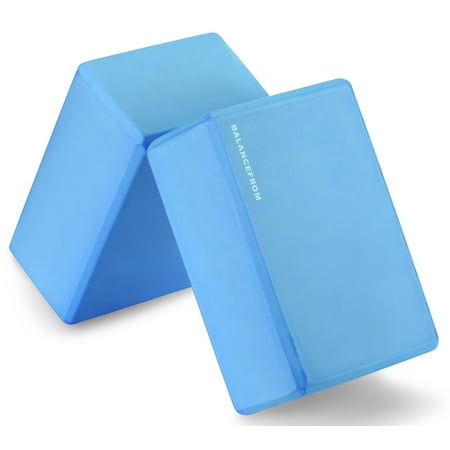 Everyday Essentials GoYoga Set of 2 High Density Yoga Blocks, 9"x6"x4" Each [NEWEST VERSION]