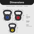 thumbnail image 1 of BalanceFrom Set of 3 Vinyl Kettlebell with 10-, 15-, and 20-Pound Weights, 1 of 13