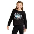 thumbnail image 1 of Everyday Faves Girls Long Sleeve Raglan T-Shirt, Sizes 5-26, 1 of 6