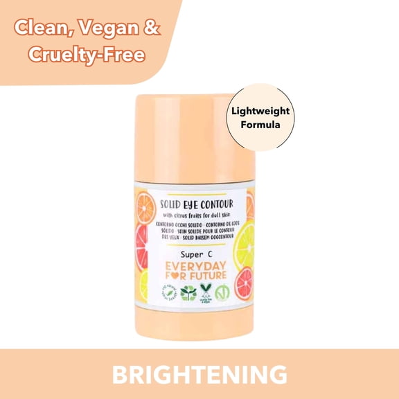 Everyday For Future Brightening Solid Eye Serum Stick with Vitamin C & Citrus Fruits, Natural Skincare Eye Serum to Depuff 1.06 fl oz