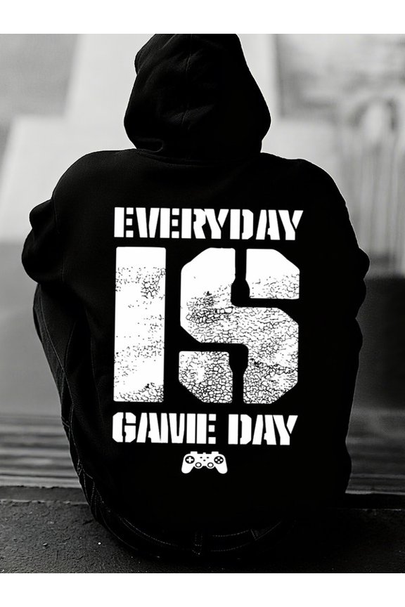 Everyday Gamer hoodies & sweatshirt games men's polyester black Stylish Autumn/Winter Outerwear,Sweatshirts,Plus Size Hoodies,Cool Hoodies,Funny Hoodies,Sweatshirt game merch Fashion Unisex hoodie